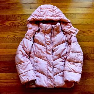 Girls Pink Gap Winter Puffer Coat